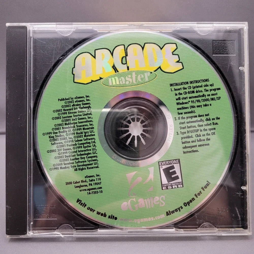 Arcade Master by eGames‎ (PC CD-ROM, 2002)